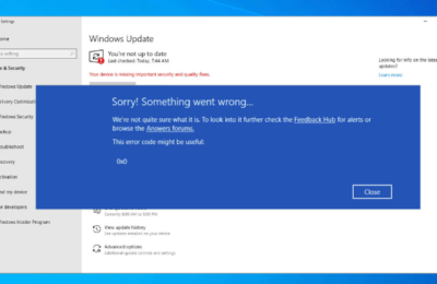 Erro 0x0 0x0 Windows – Como Corrigir o Problema